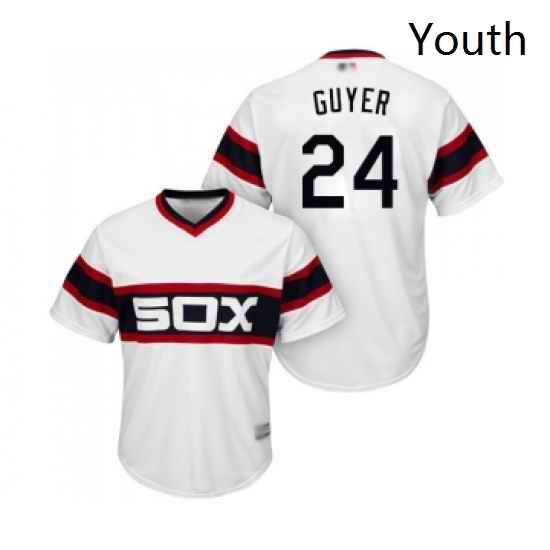 Youth Chicago White Sox 24 Brandon Guyer Replica White 2013 Alternate Home Cool Base Baseball Jersey